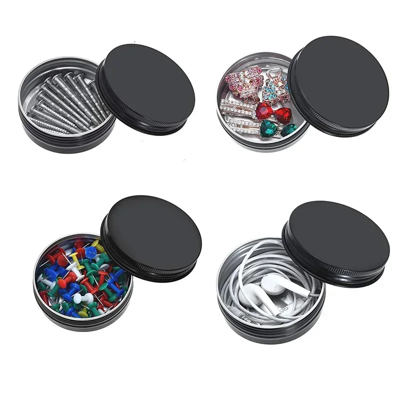50Pcs สีดำเทียนพร้อมฝาปิดขายส่ - Tin Container Lid บทวิจารณ์และราคา