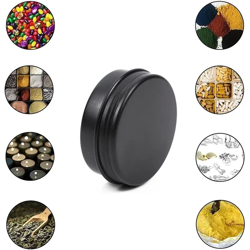 50Pcs สีดำเทียนพร้อมฝาปิดขายส่ - Tin Container Lid บทวิจารณ์และราคา