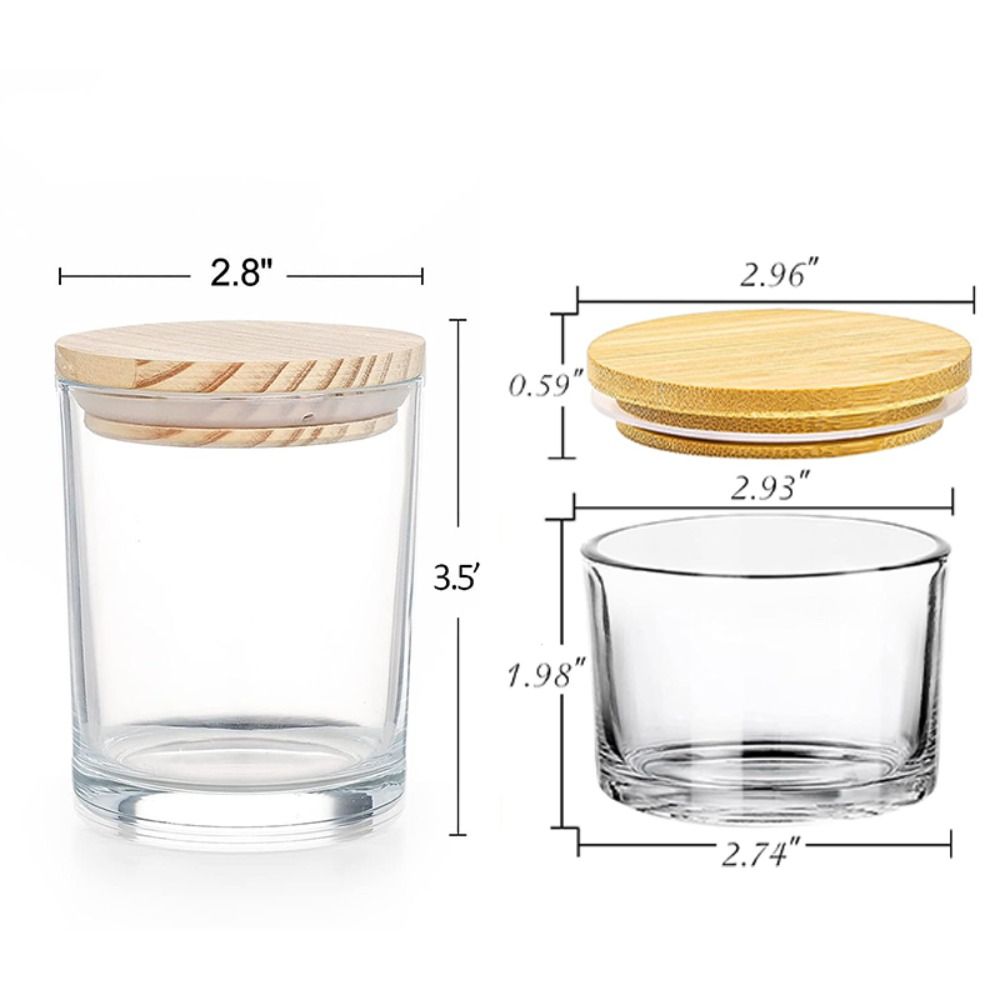 ขวดแก้วใสสำหรับเทียนหอม ขนาดเล - Candle Making Jars With Lids บทวิจารณ์และราคา