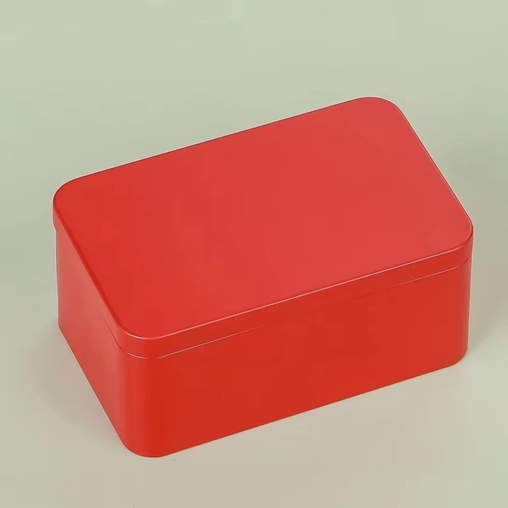 กล่องเหล็กสีพื้นใหม่พร้อมฝาปิด - Tin Container Lid บทวิจารณ์และราคา