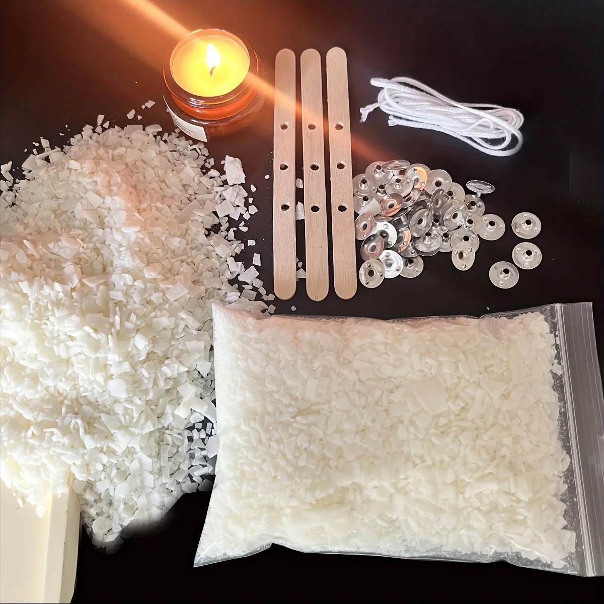 ชุดทำเทียน 100 กรัม ขี้ผึ้งถั่ - Candle Making Kits บทวิจารณ์และราคา