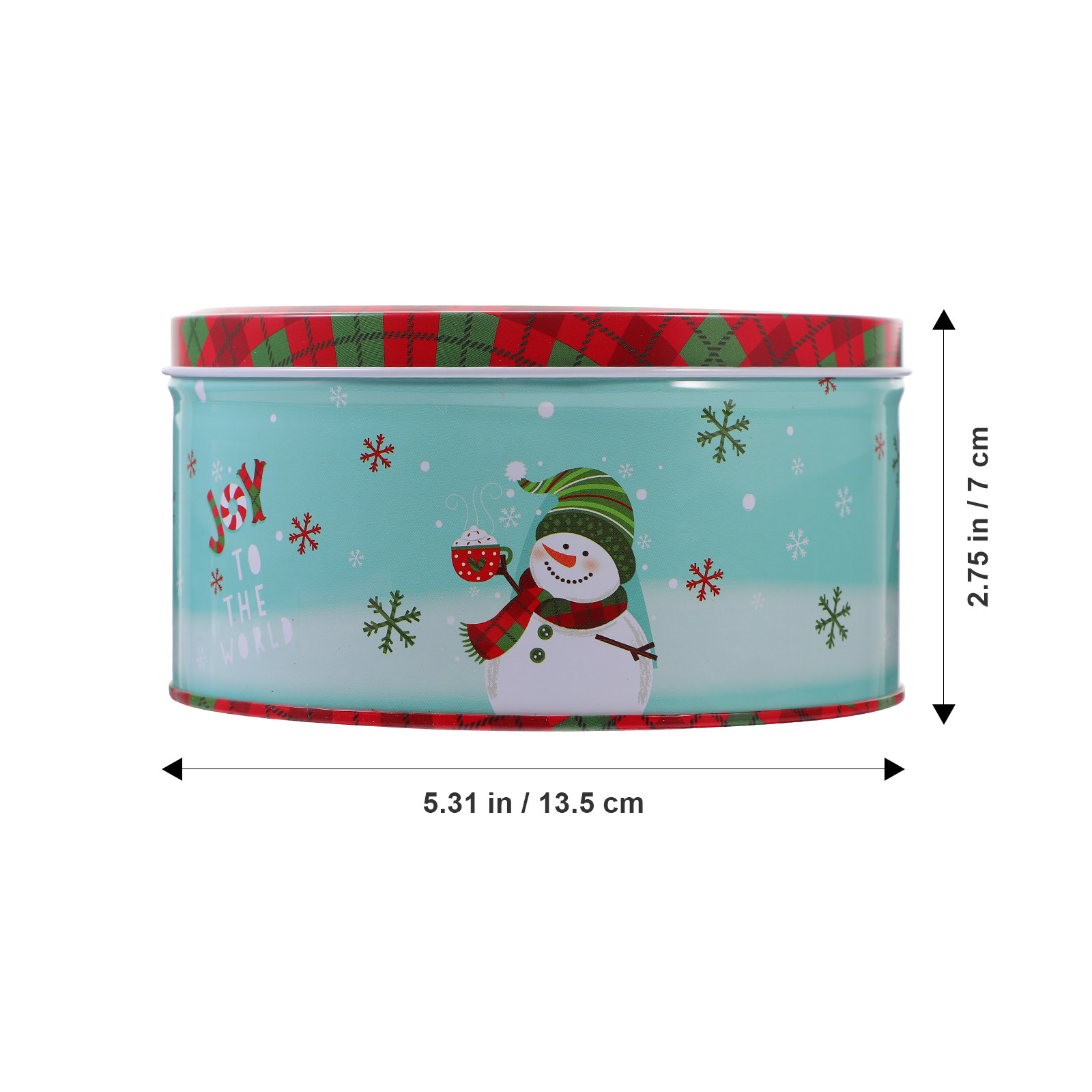 กล่องดีบุกคริสต์มาส กล่องใส่ขน - Tin Container Lid บทวิจารณ์และราคา